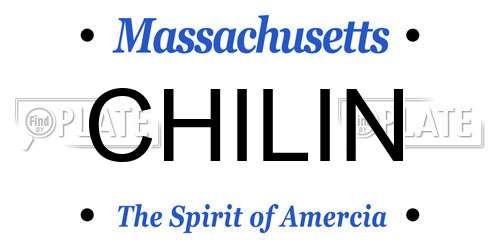 CHILIN Massachusetts License Plate