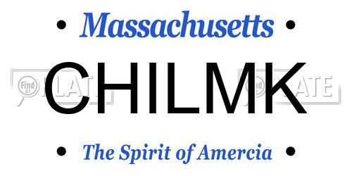 CHILMK Massachusetts License Plate