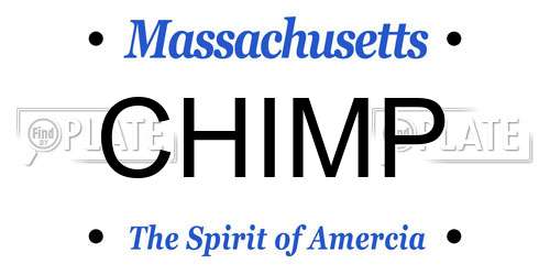 CHIMP Massachusetts License Plate