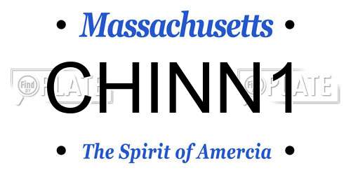 CHINN1 Massachusetts License Plate