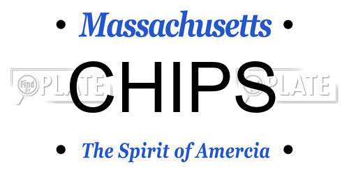 CHIPS Massachusetts License Plate