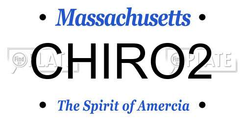 CHIRO2 Massachusetts License Plate