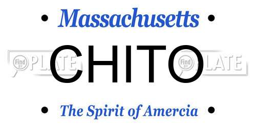 CHITO Massachusetts License Plate