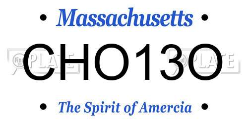 CHO13O Massachusetts License Plate