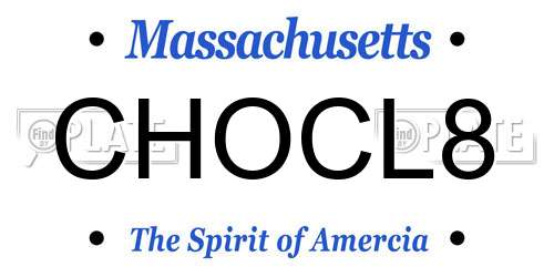 CHOCL8 Massachusetts License Plate