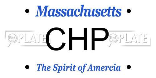 CHP Massachusetts License Plate