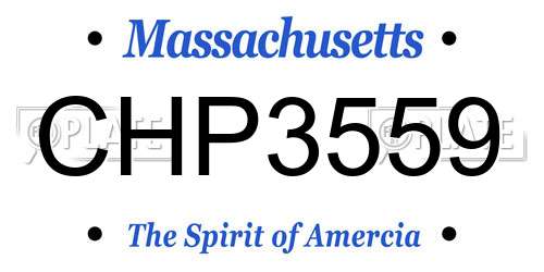 CHP3559 Massachusetts License Plate