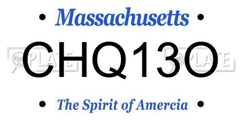 CHQ13O Massachusetts License Plate