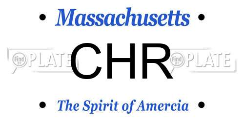 CHR Massachusetts License Plate