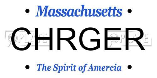 CHRGER Massachusetts License Plate