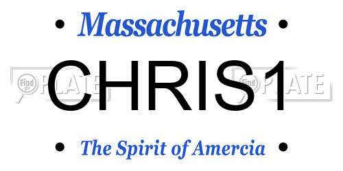 CHRIS1 Massachusetts License Plate