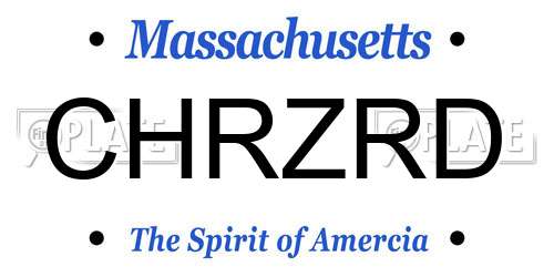 CHRZRD Massachusetts License Plate