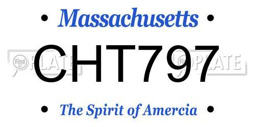 CHT797 Massachusetts License Plate