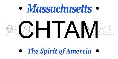 CHTAM Massachusetts License Plate