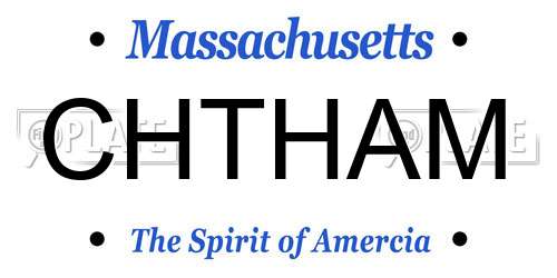 CHTHAM Massachusetts License Plate
