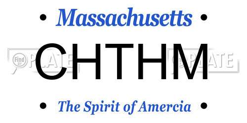CHTHM Massachusetts License Plate