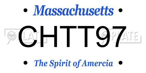 CHTT97 Massachusetts License Plate