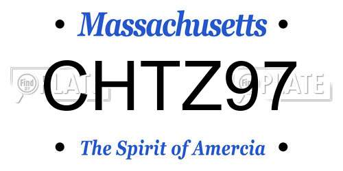CHTZ97 Massachusetts License Plate