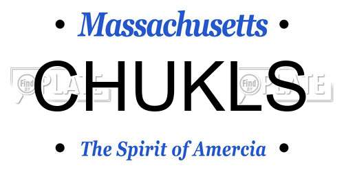 CHUKLS Massachusetts License Plate