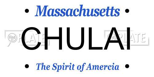 CHULAI Massachusetts License Plate