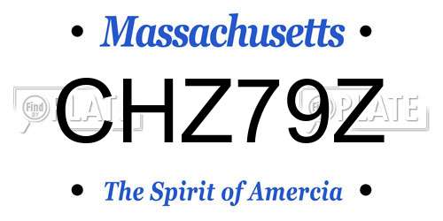 CHZ79Z Massachusetts License Plate