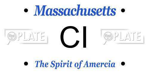 CI Massachusetts License Plate
