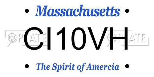 CI10VH Massachusetts License Plate