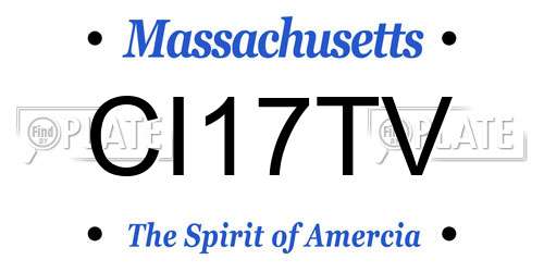 CI17TV Massachusetts License Plate