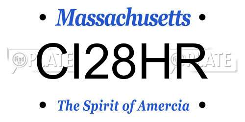 CI28HR Massachusetts License Plate