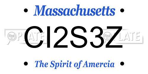 CI2S3Z Massachusetts License Plate