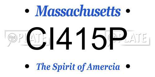 CI415P Massachusetts License Plate