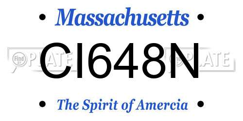 CI648N Massachusetts License Plate