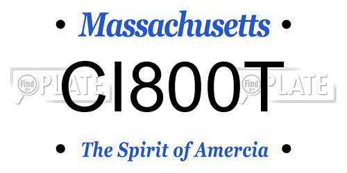 CI800T Massachusetts License Plate