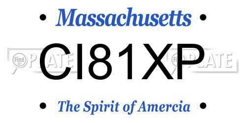 CI81XP Massachusetts License Plate