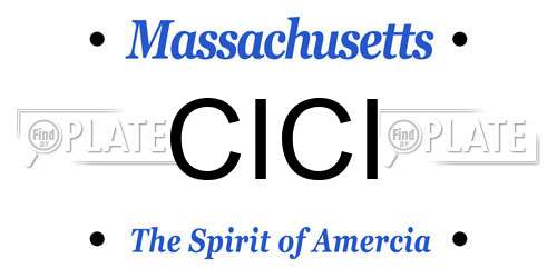 CICI Massachusetts License Plate