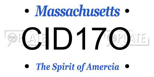 CID17O Massachusetts License Plate