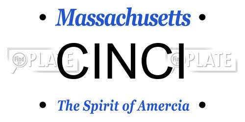 CINCI Massachusetts License Plate
