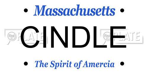 CINDLE Massachusetts License Plate