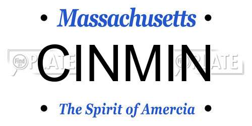 CINMIN Massachusetts License Plate