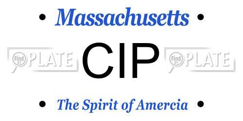 CIP Massachusetts License Plate