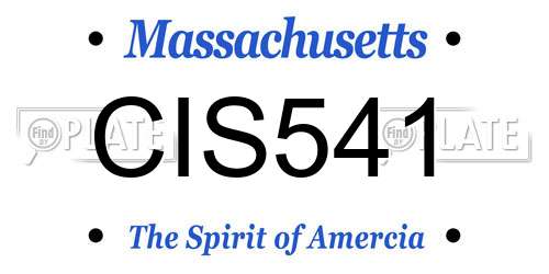 CIS541 Massachusetts License Plate