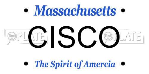 CISCO Massachusetts License Plate