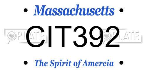 CIT392 Massachusetts License Plate