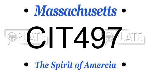 CIT497 Massachusetts License Plate