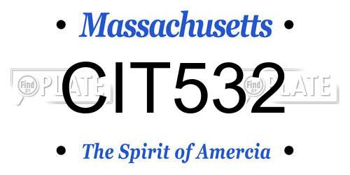 CIT532 Massachusetts License Plate