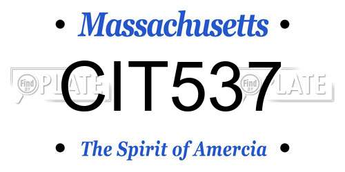 CIT537 Massachusetts License Plate