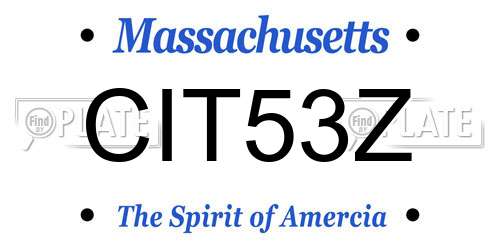 CIT53Z Massachusetts License Plate