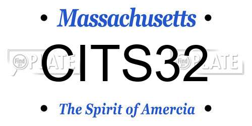 CITS32 Massachusetts License Plate