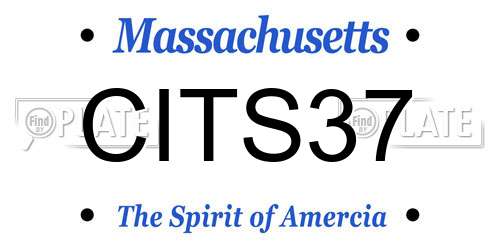 CITS37 Massachusetts License Plate