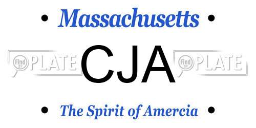 CJA Massachusetts License Plate